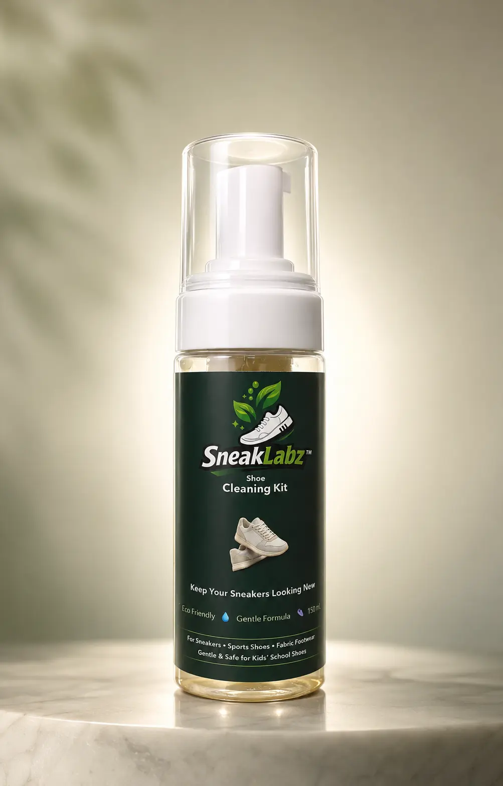 SneakLabz 150 mL foaming shoe cleaner bottle